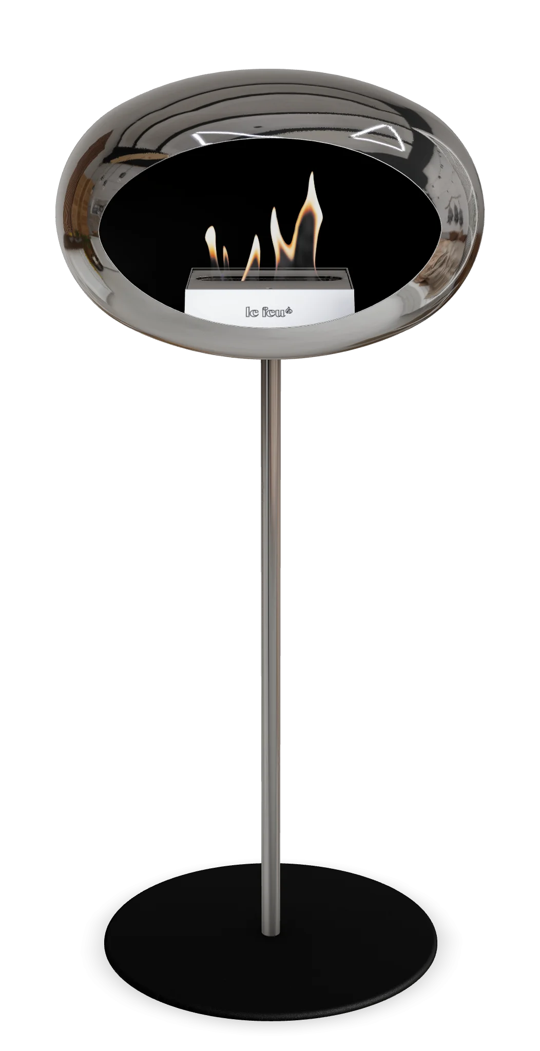 Le Feu Chromed Silver Ground Steel High