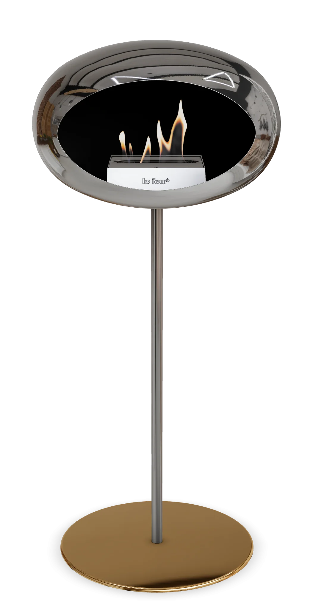 Le Feu Chromed Silver Ground Steel High