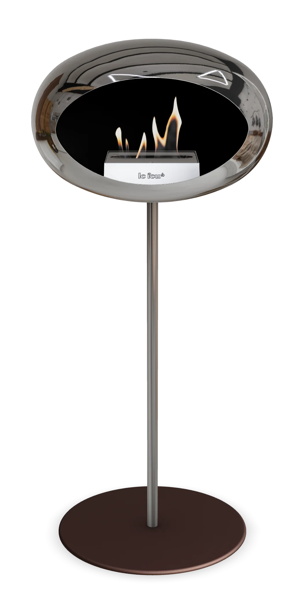 Le Feu Chromed Silver Ground Steel High