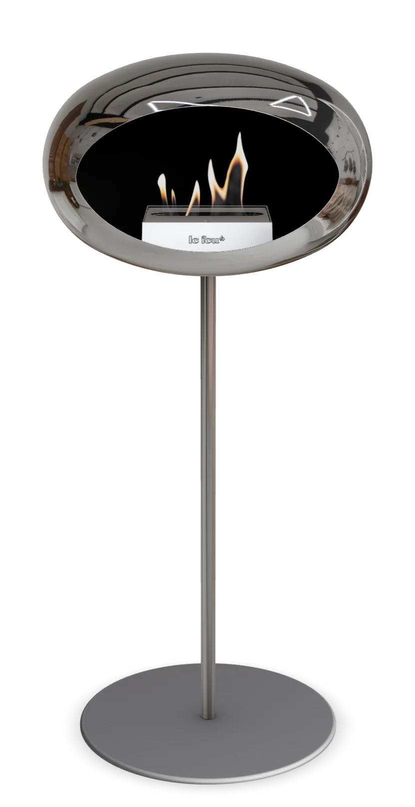 Le Feu Chromed Silver Ground Steel High