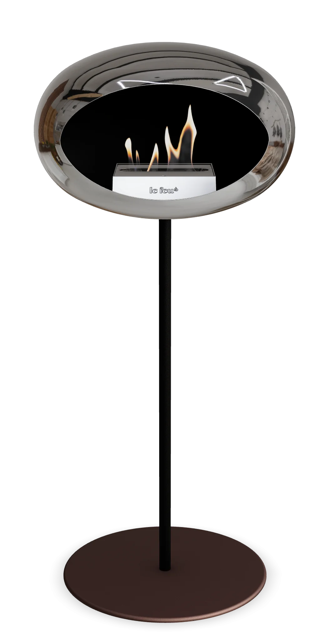 Le Feu Chromed Silver Ground Steel High