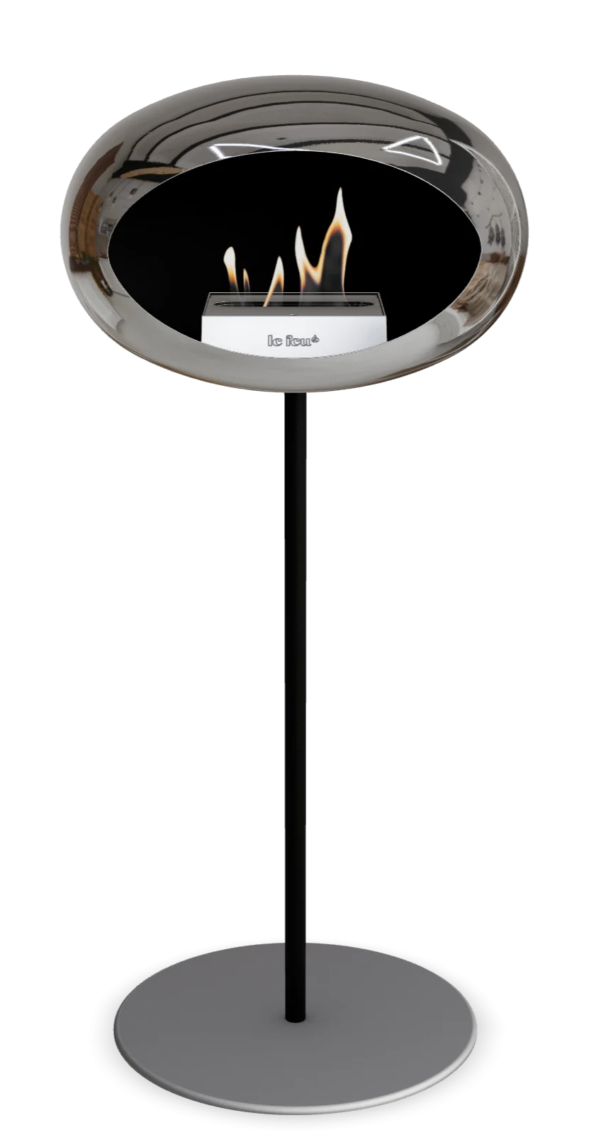 Le Feu Chromed Silver Ground Steel High