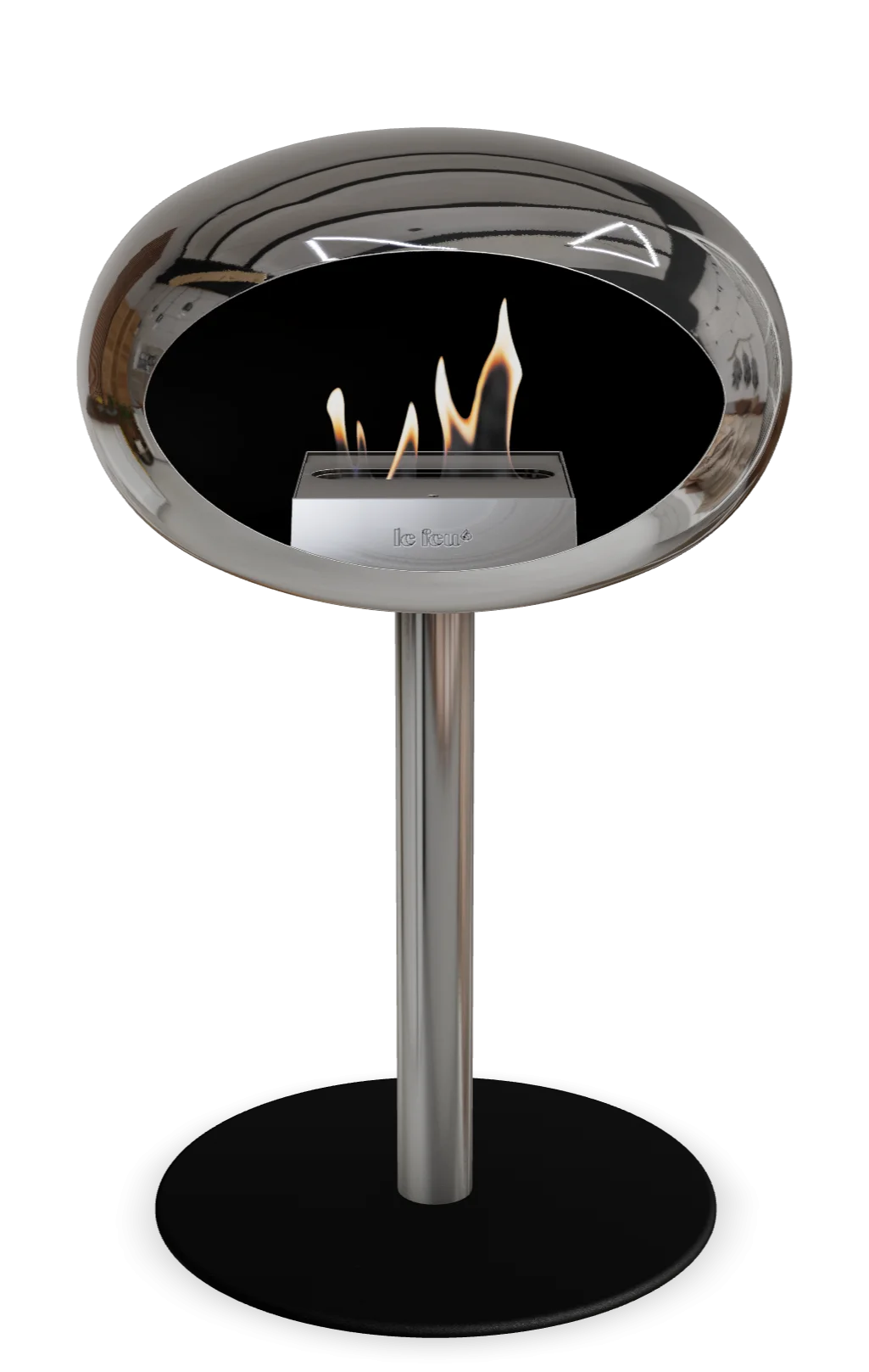 Le Feu Chromed Silver Ground Steel Low