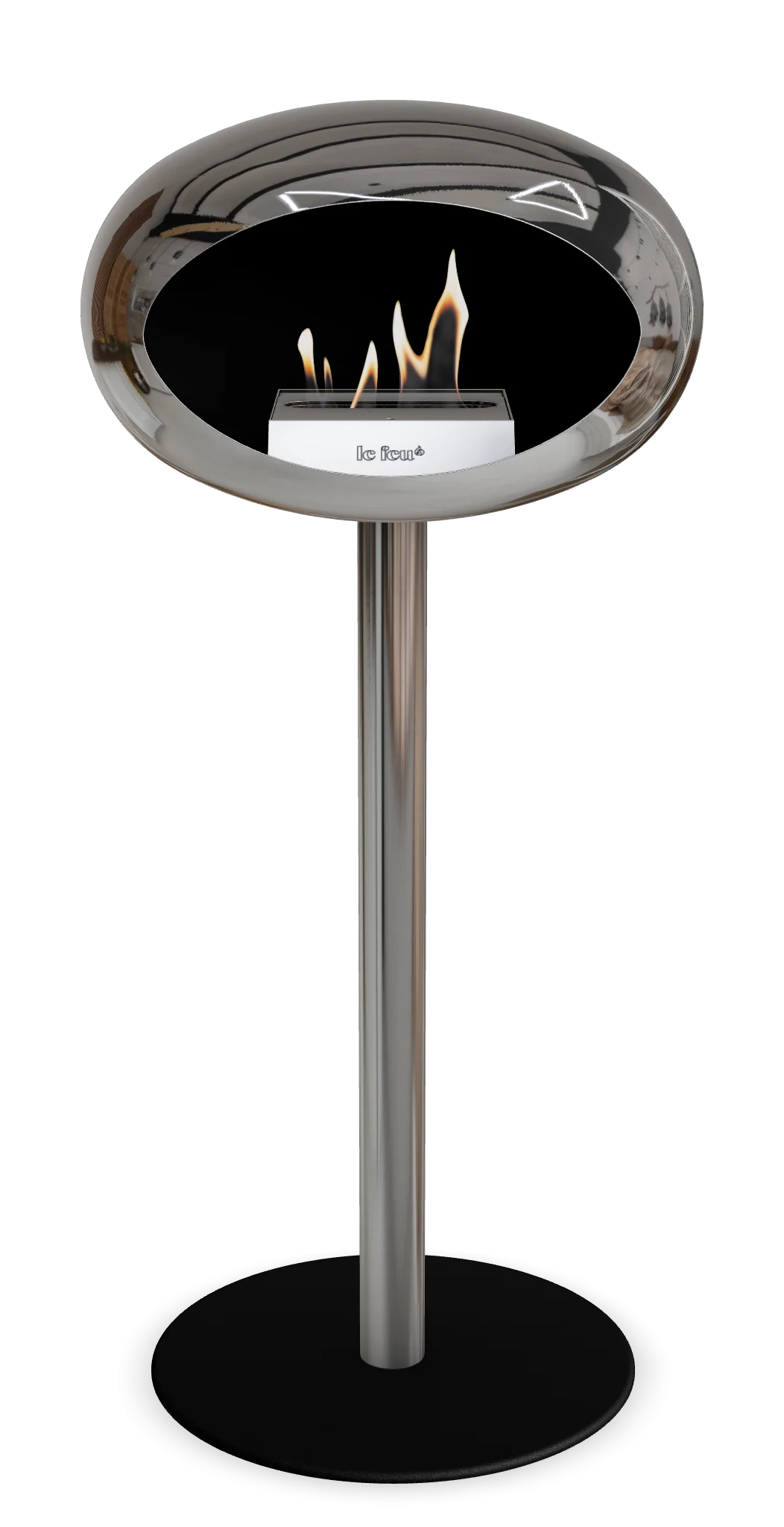 Le Feu Chromed Silver Ground Steel High