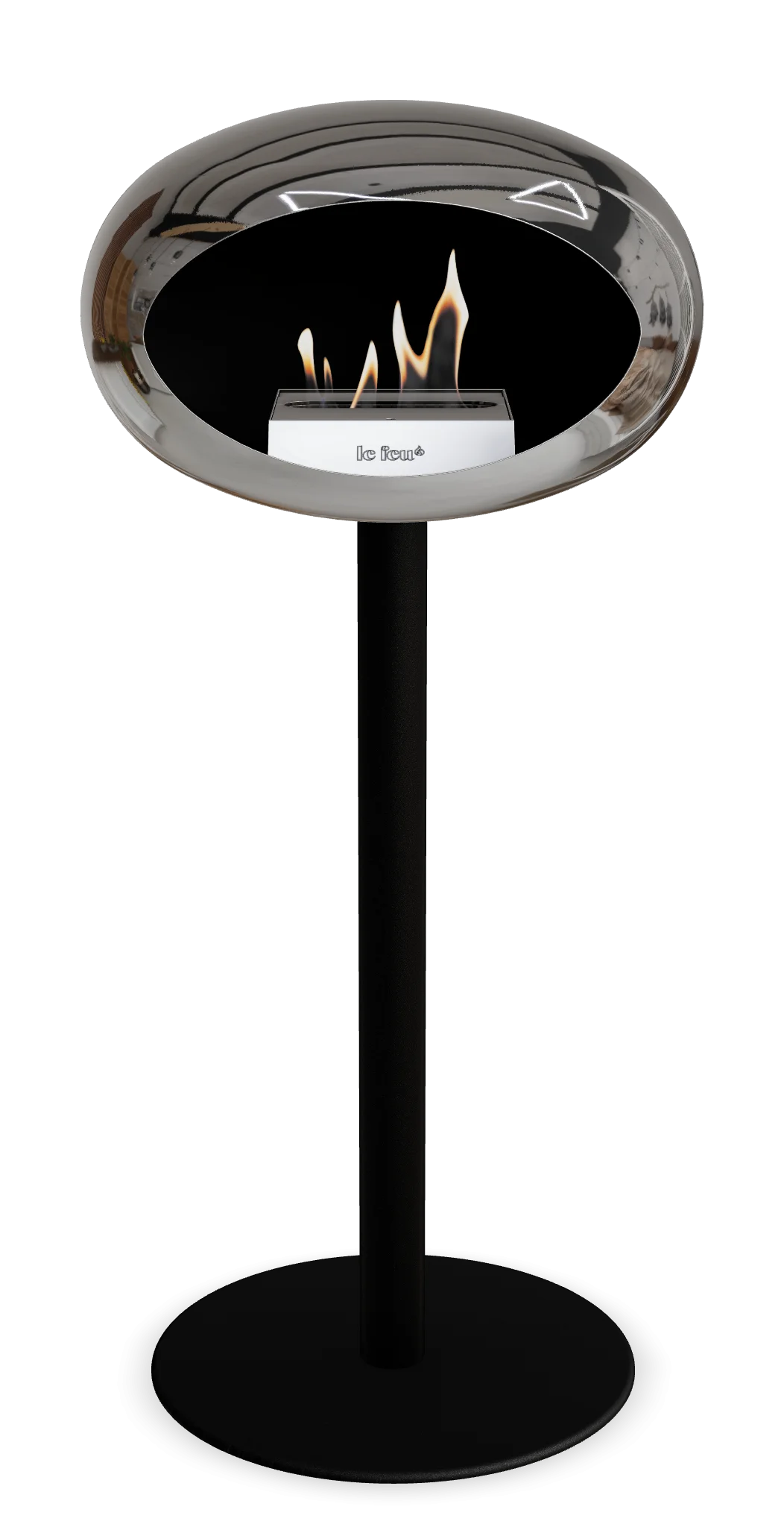 Le Feu Chromed Silver Ground Steel High