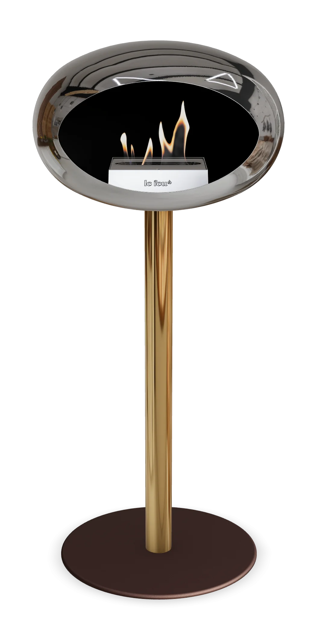 Le Feu Chromed Silver Ground Steel High