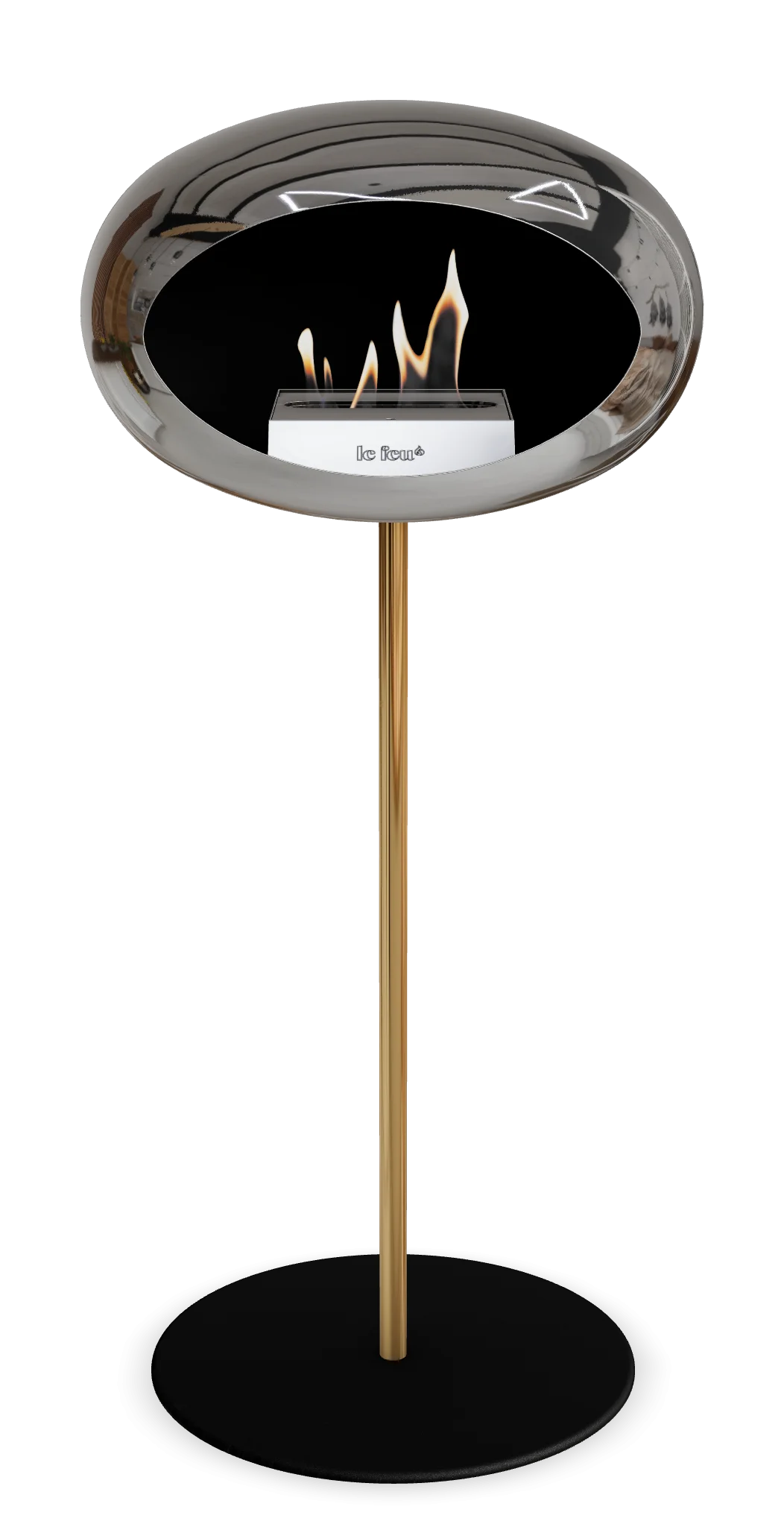 Le Feu Chromed Silver Ground Steel High