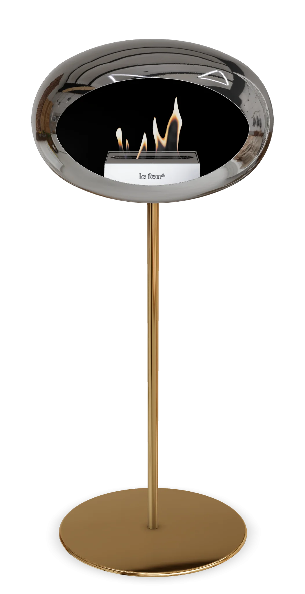 Le Feu Chromed Silver Ground Steel High