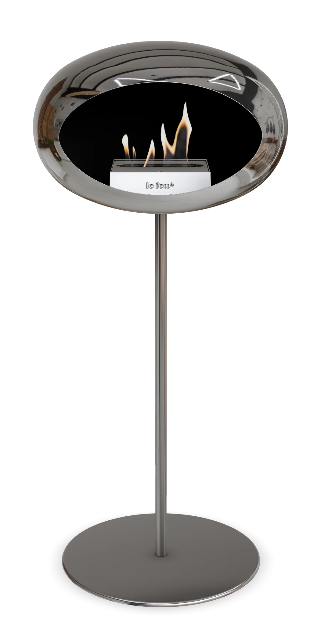 Le Feu Chromed Silver Ground Steel High