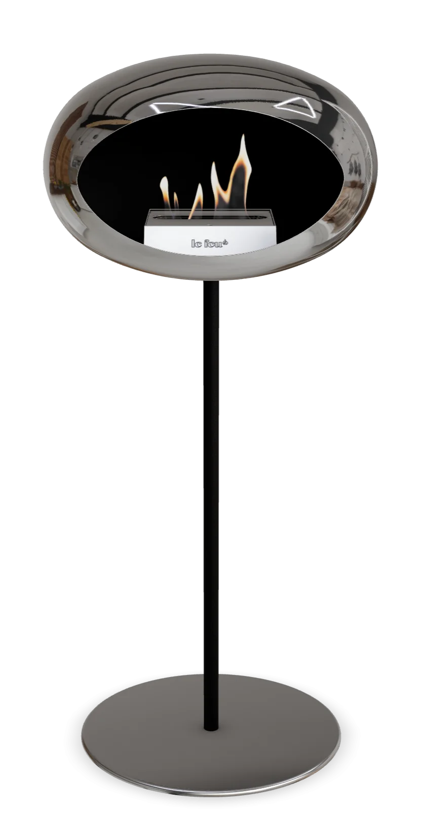 Le Feu Chromed Silver Ground Steel High