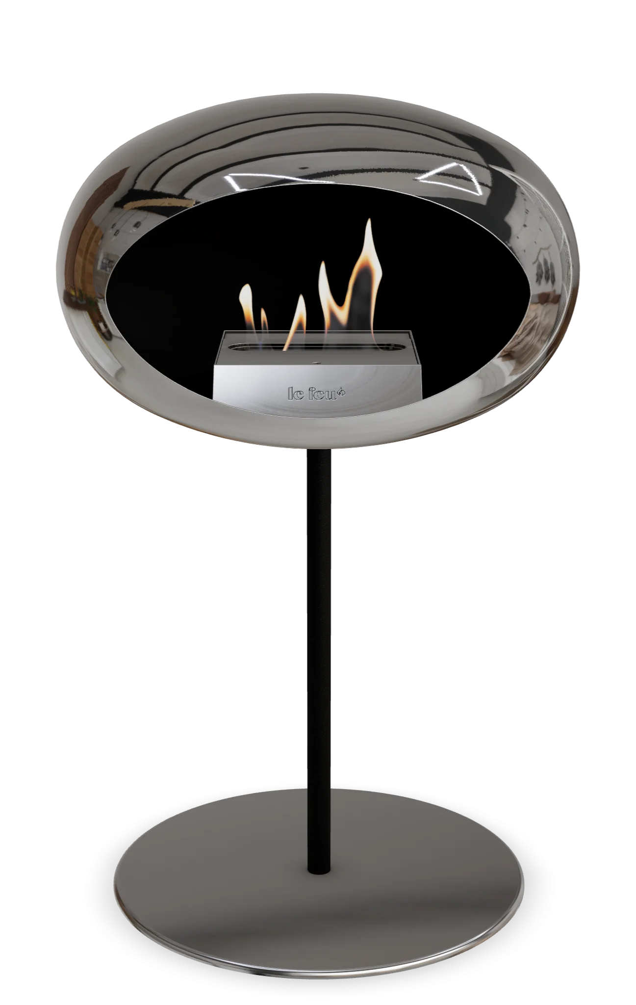 Le Feu Chromed Silver Ground Steel Low