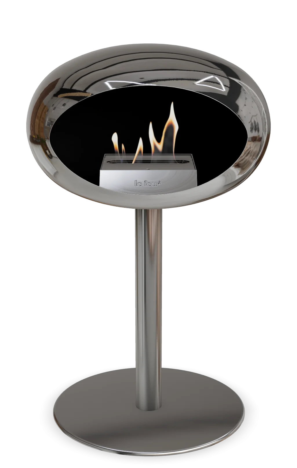 Le Feu Chromed Silver Ground Steel Low