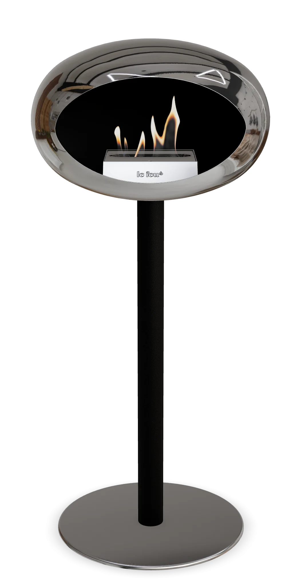 Le Feu Chromed Silver Ground Steel High