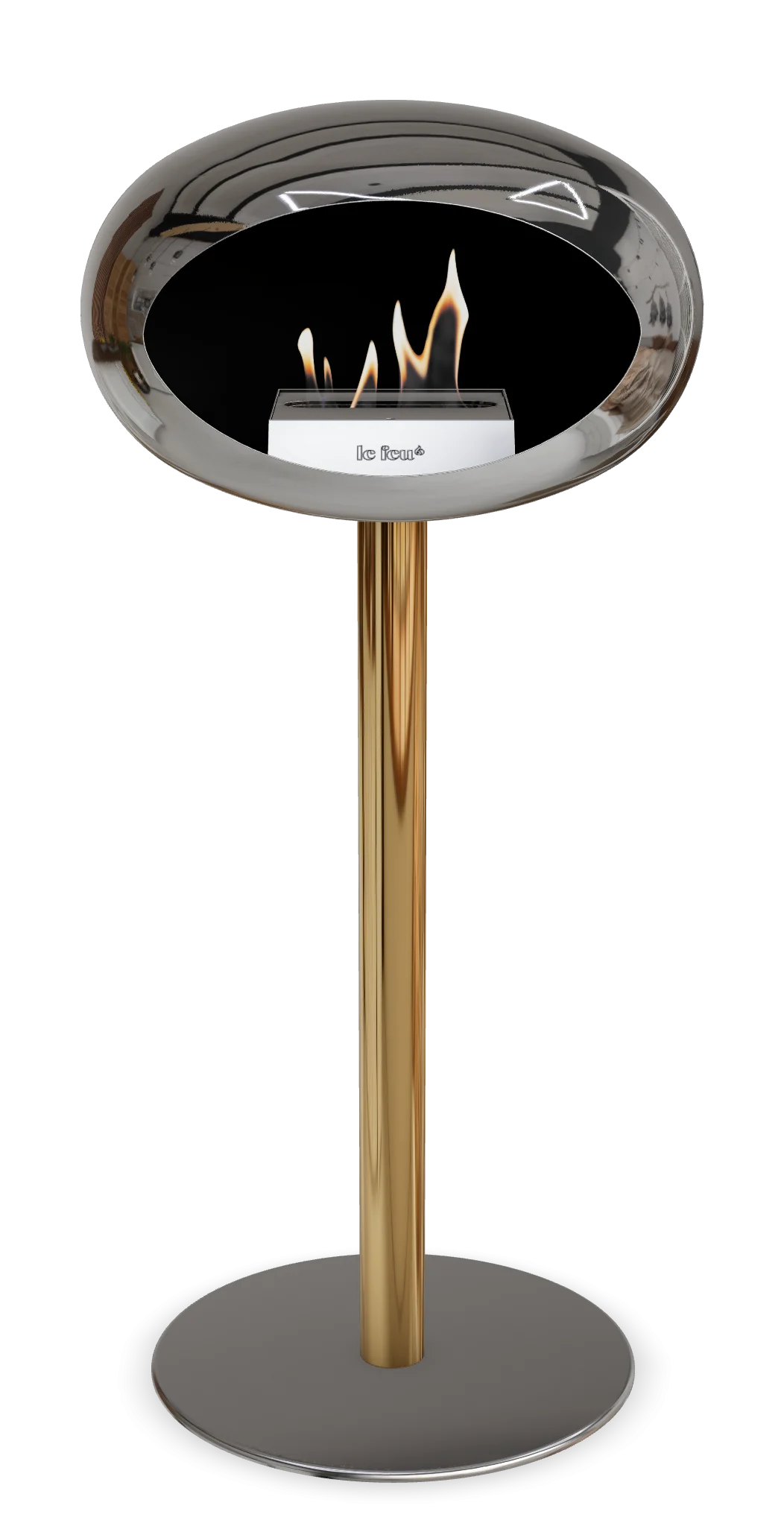 Le Feu Chromed Silver Ground Steel High