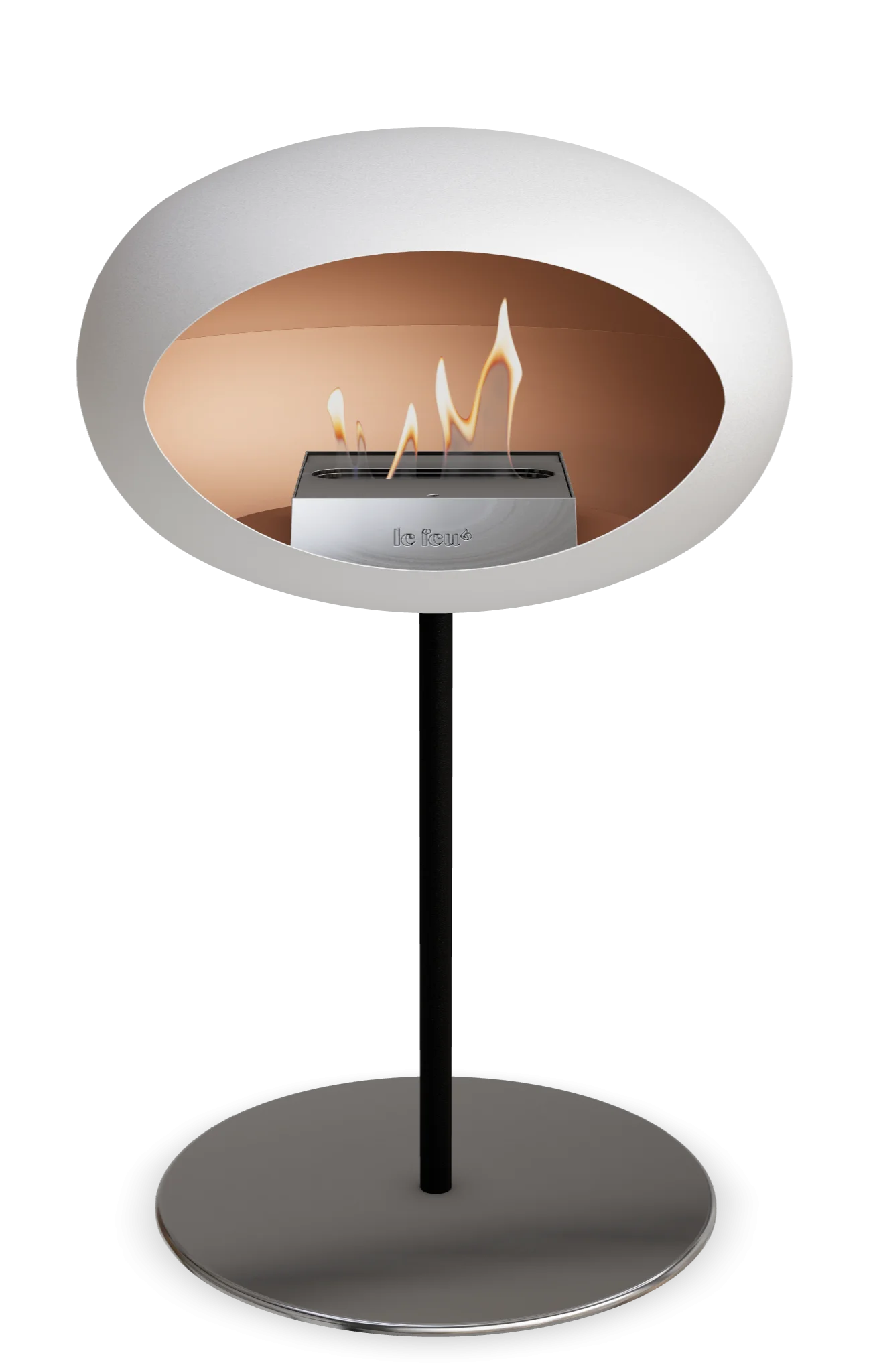 Le Feu White Ground Steel Low