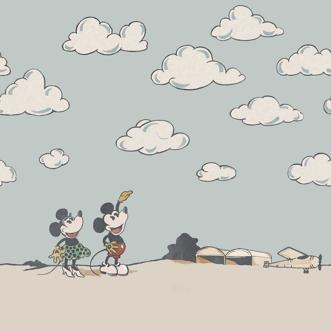 Sanderson Mickey in den Wolken