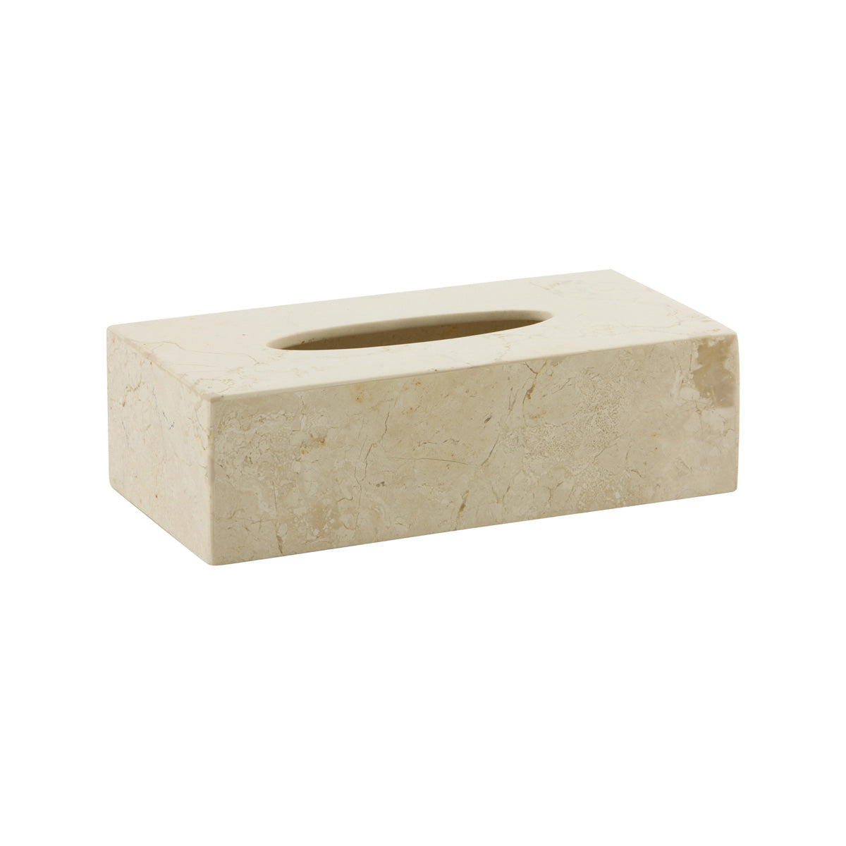Aquanova LUXOR Taschentuchbox in Sand – Produktansicht.