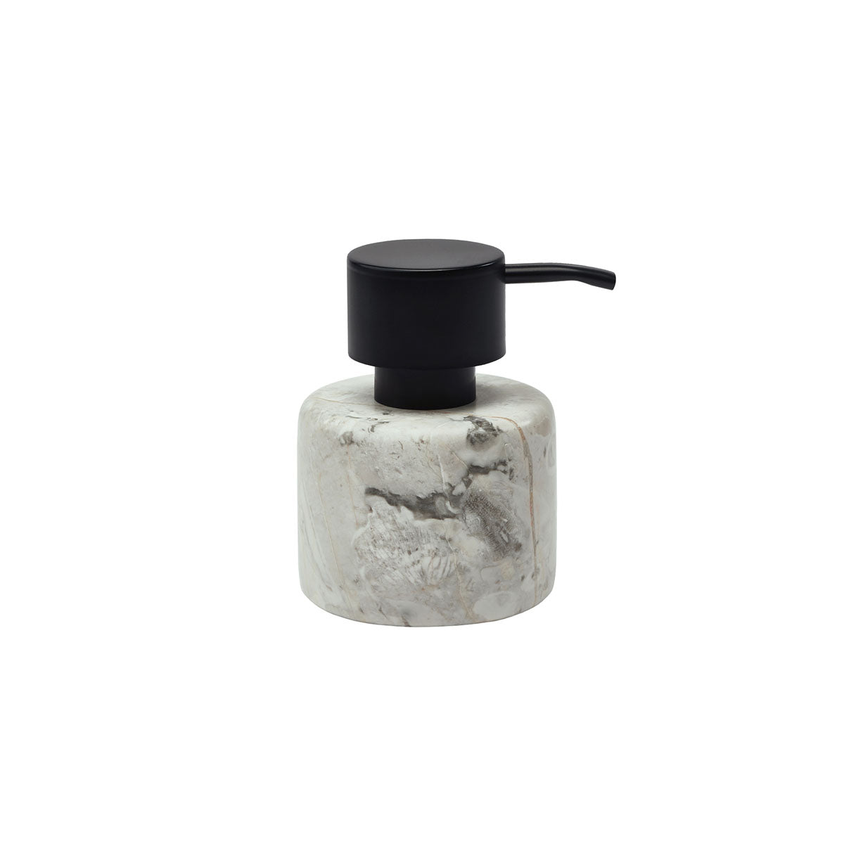 Aquanova NERO Seifenspender klein in Alba – Produktansicht.