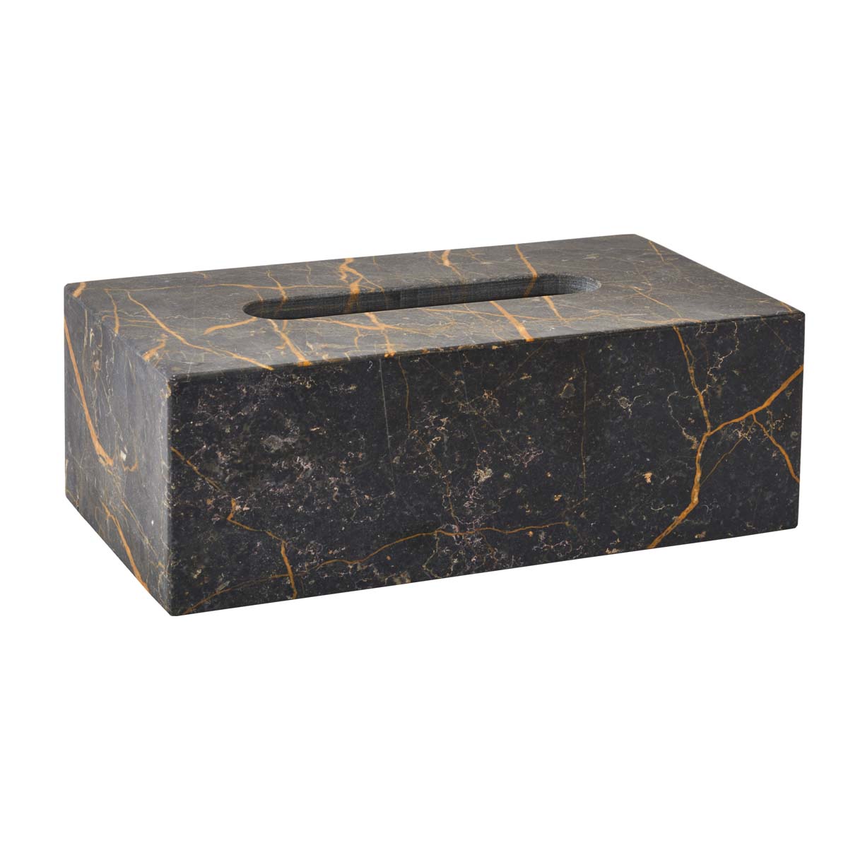 Aquanova PORTO Taschentuchbox in Schwarz – Produktansicht.