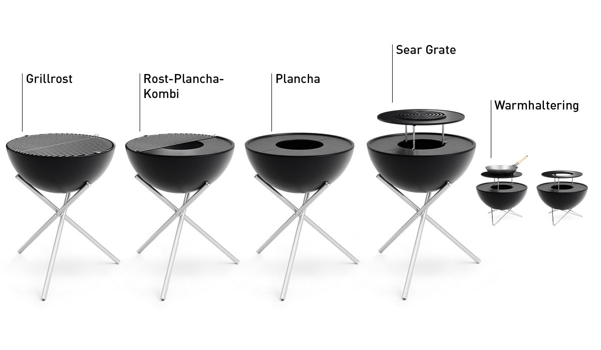 Höfats BOWL 57 Plancha-Grillset hoch