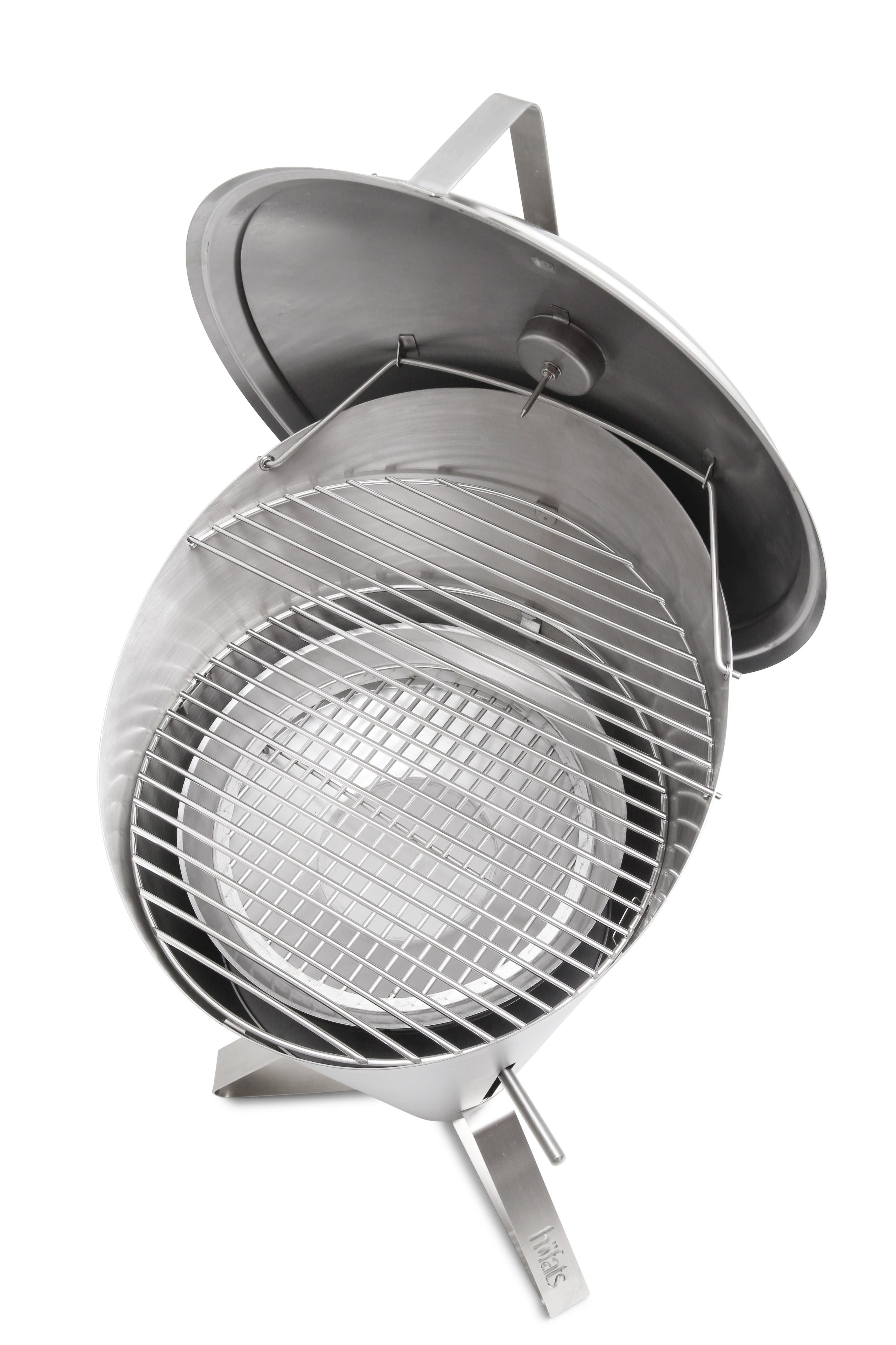 Höfats Cone Design Holzkohlegrill Draufsicht Grillrost Edelstahl