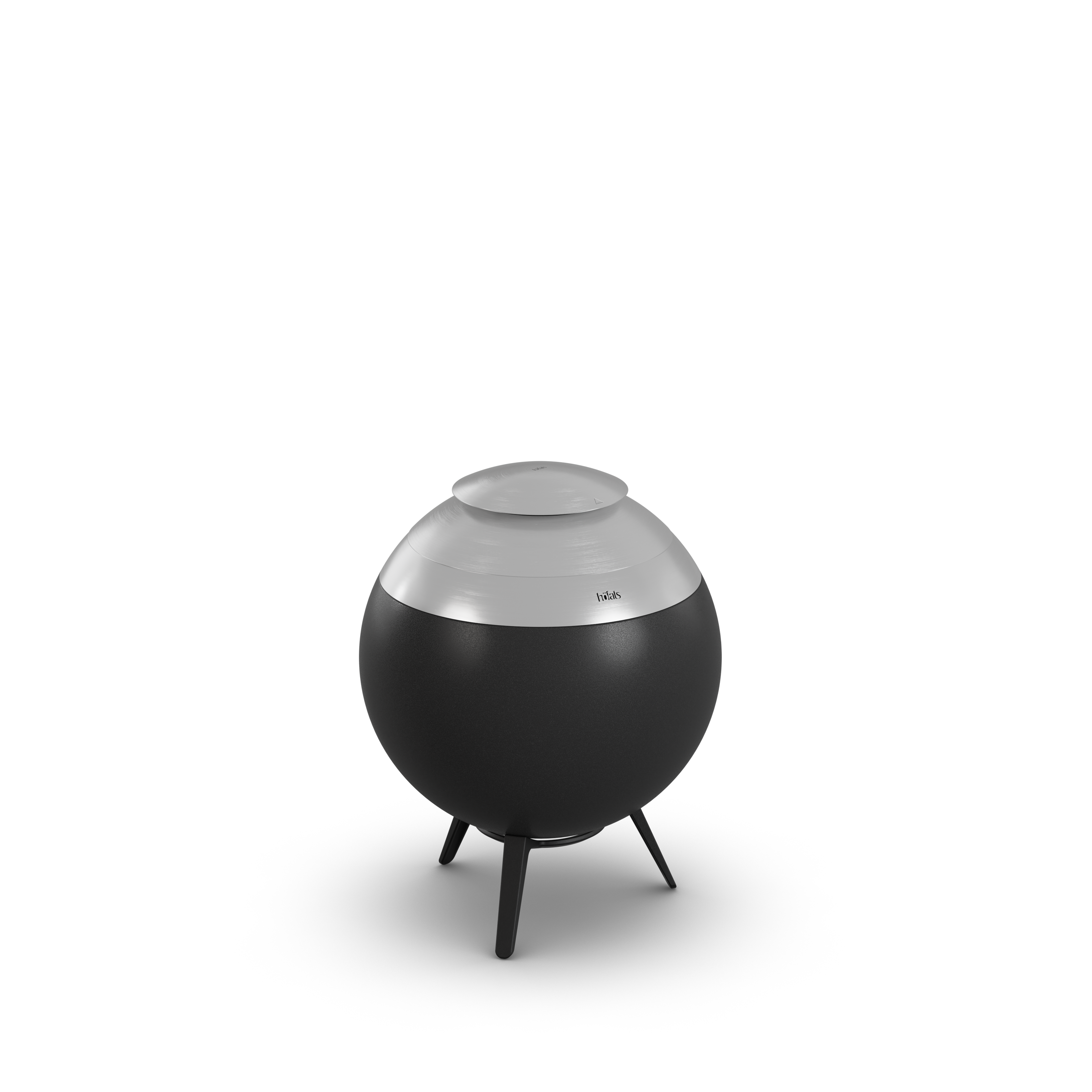 Höfats Moon 45 Feuerkorb mit niedrigem Fuß mit Deckel