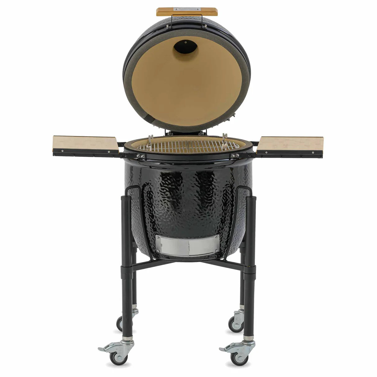 Monolith One.55 Keramikgrill geöffnet-ideal zum direkten Grillen auf dem Kamado Rost