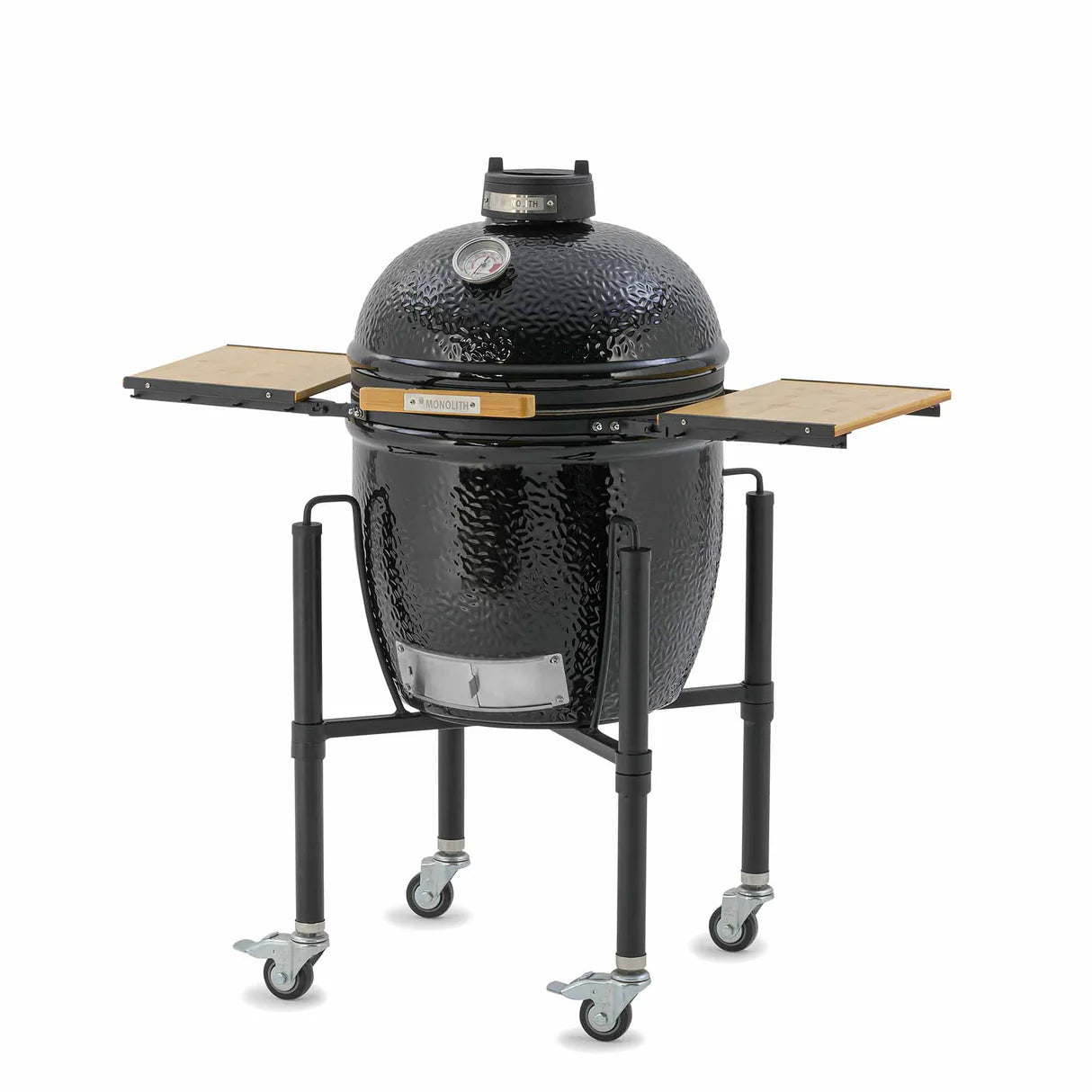 Seitenansicht des Monolith One.55 Keramikgrill , robuster Kamado Grill für Outdoor