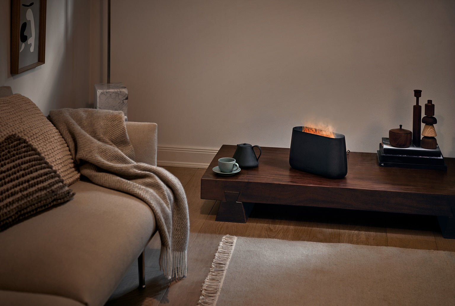 Stadler Form Ben - 3 in 1 Luftbefeuchter, Aroma Diffuser & Effektfeuer