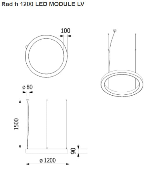 CLEONI RAD Deckenleuchte
