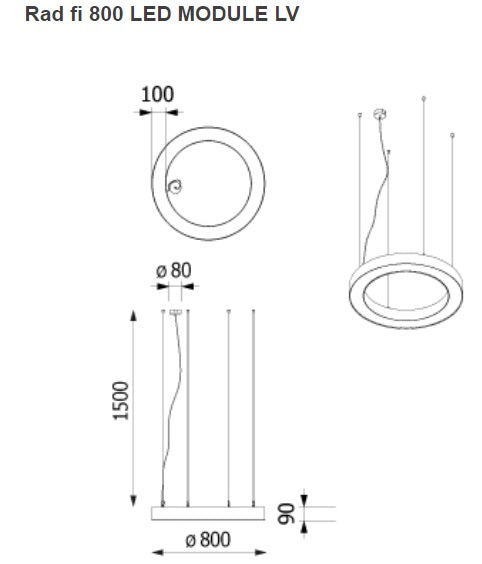 CLEONI RAD Deckenleuchte