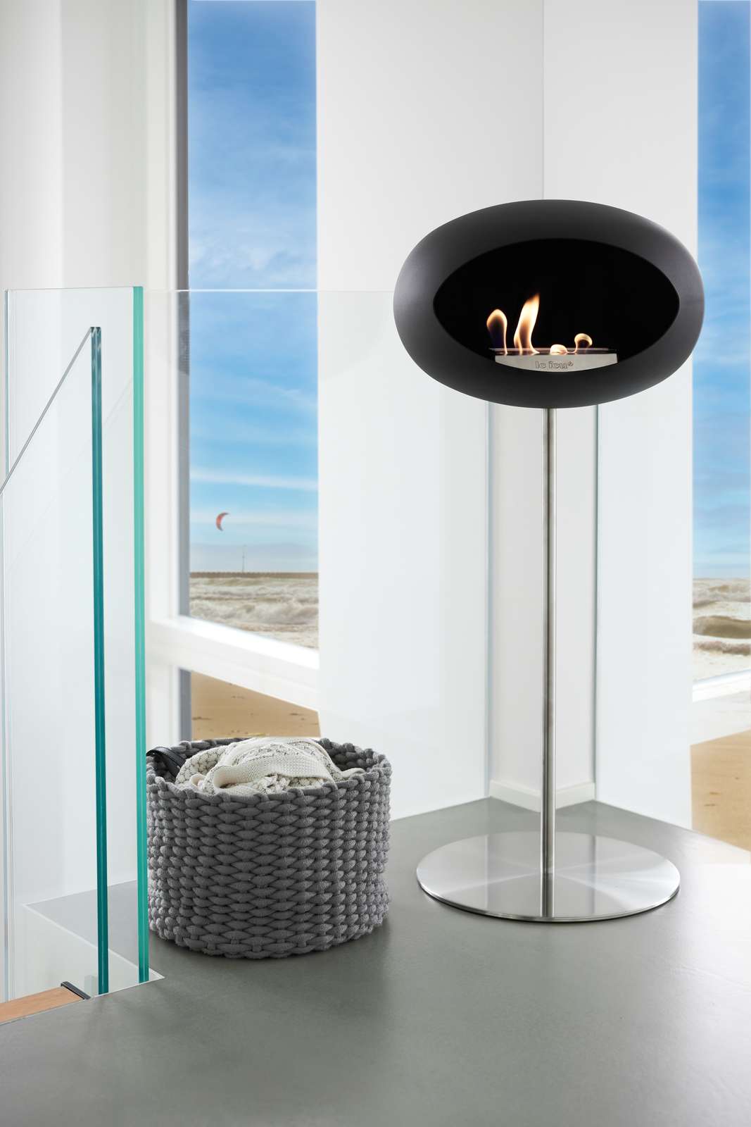 Le Feu Ground Steel High Bioethanol Kamin