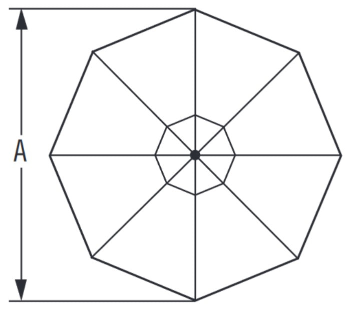 Weishäupl Freiarmschirm Rund (8-eckig)