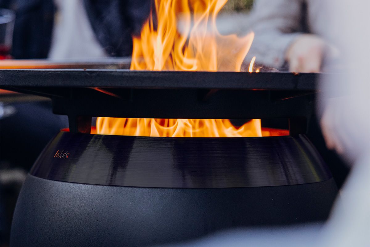 Hofats Moon 45 all Black Plancha Grillset Detailansicht