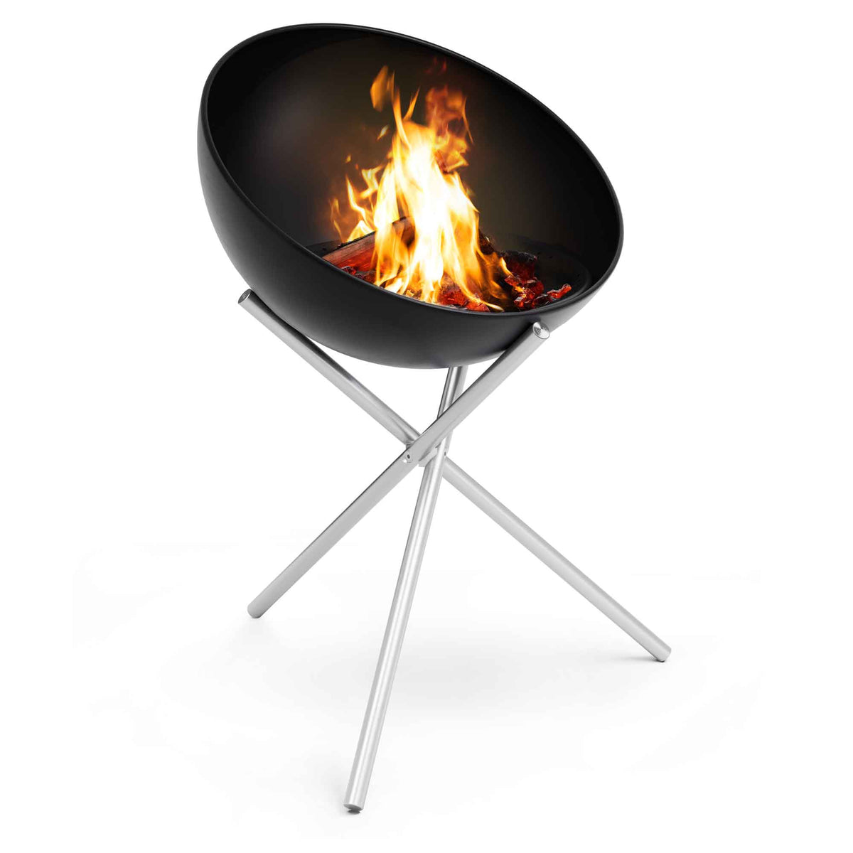 Höfats BOWL 70 Plancha-Grillset hoch – Feuerschale mit Dreibein