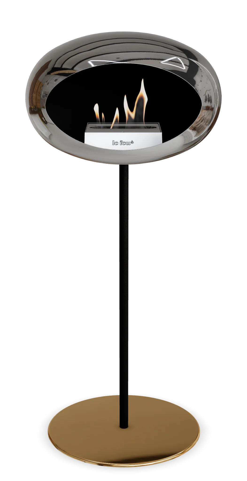 Le Feu Chromed Silver Ground Steel High