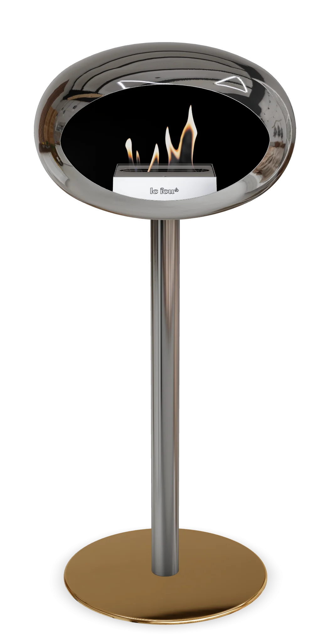 Le Feu Chromed Silver Ground Steel High