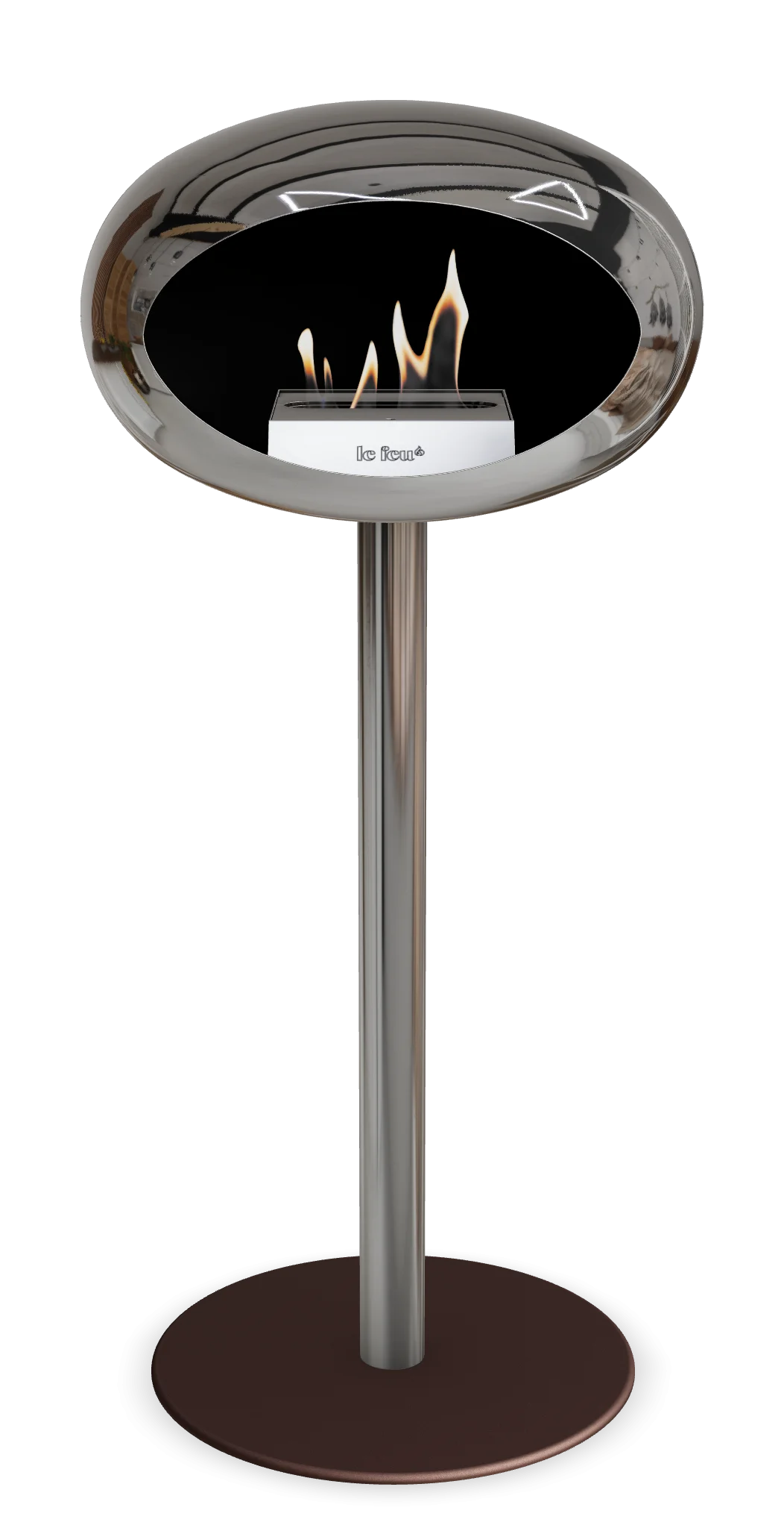 Le Feu Chromed Silver Ground Steel High