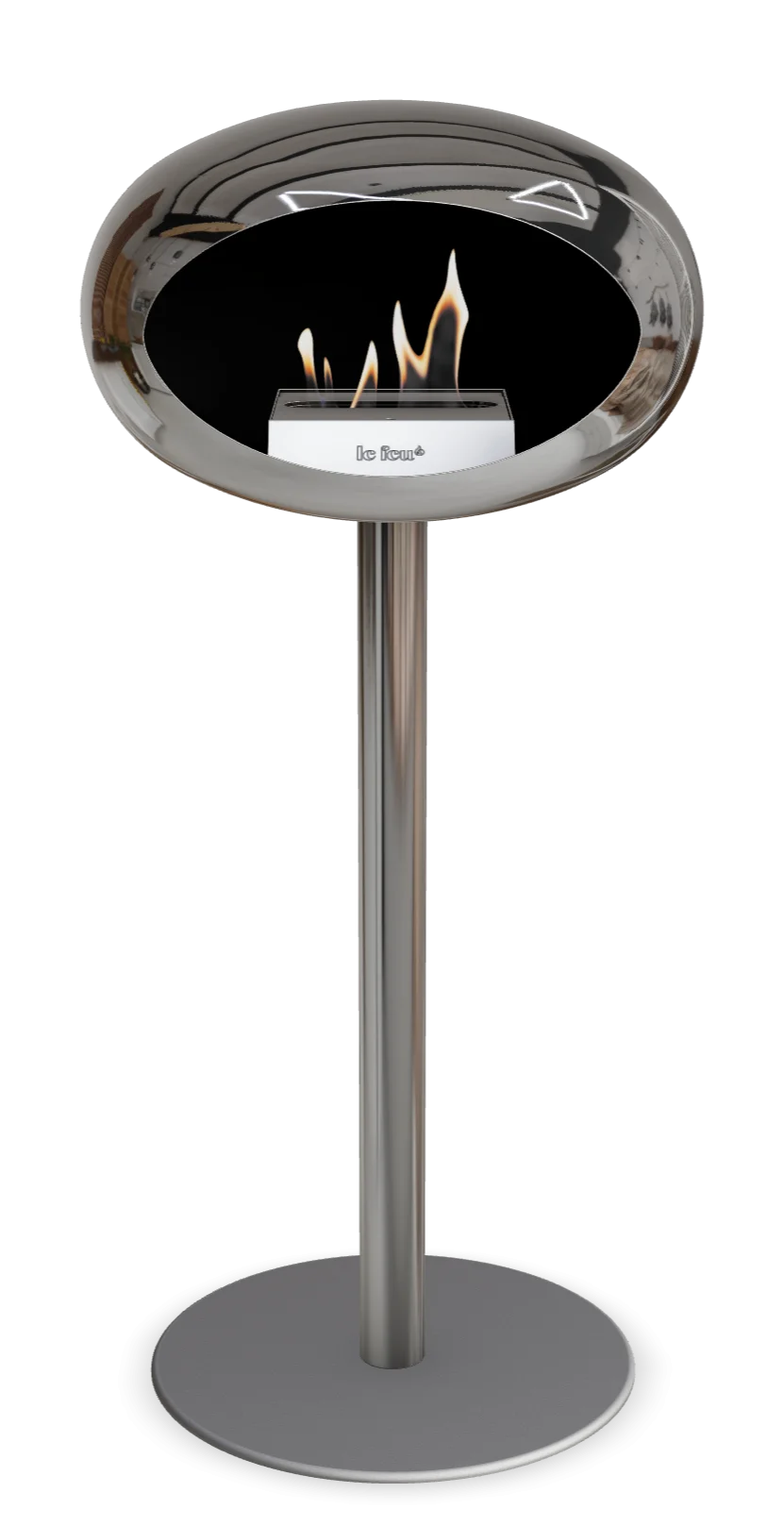 Le Feu Chromed Silver Ground Steel High