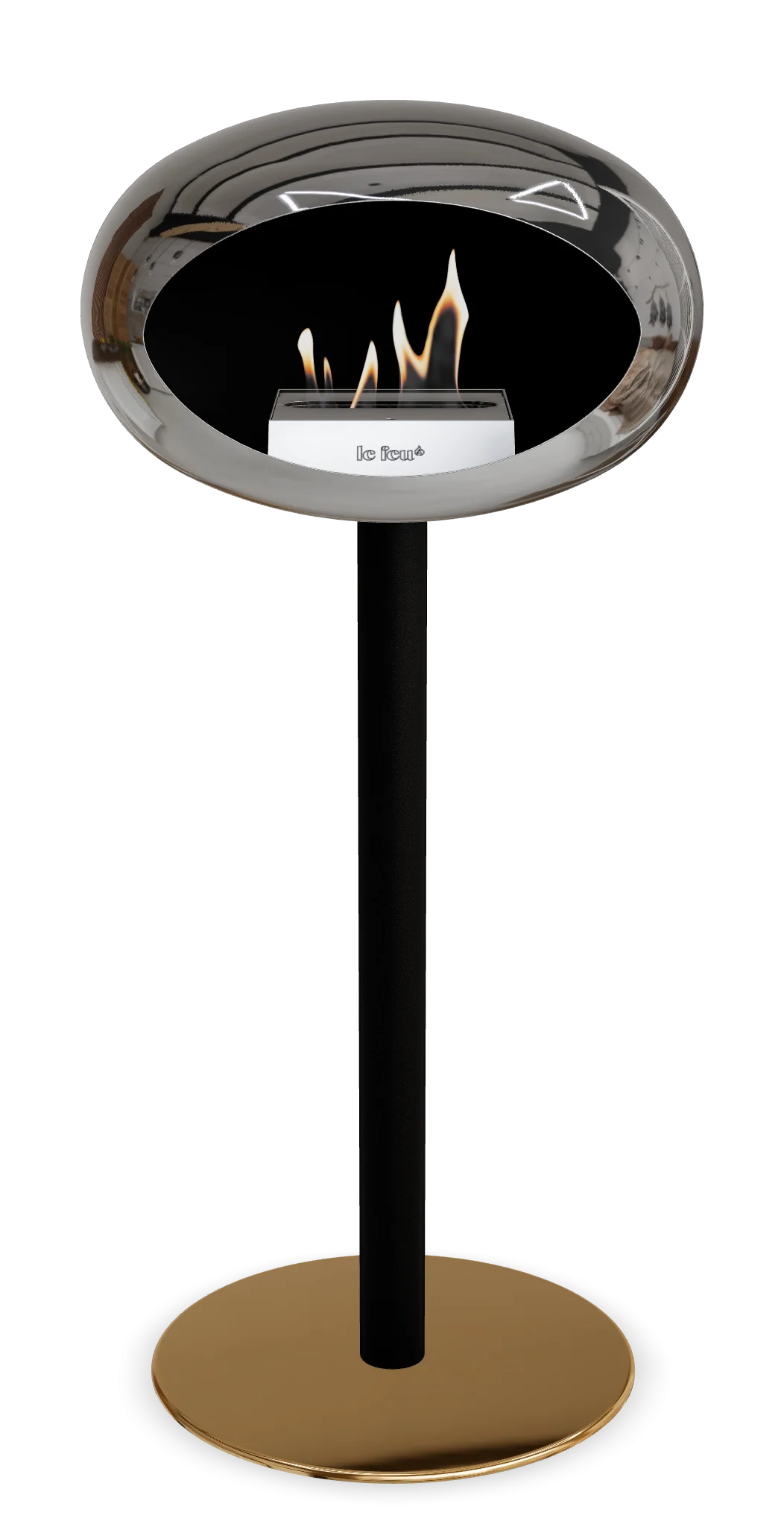 Le Feu Chromed Silver Ground Steel High