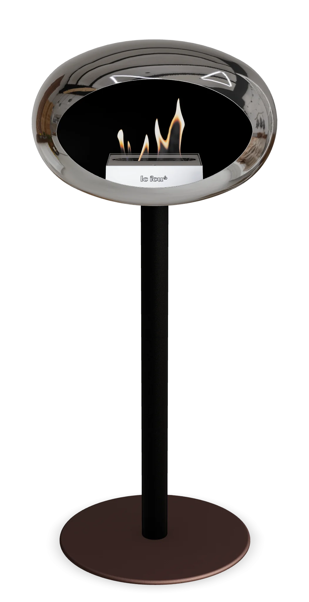 Le Feu Chromed Silver Ground Steel High