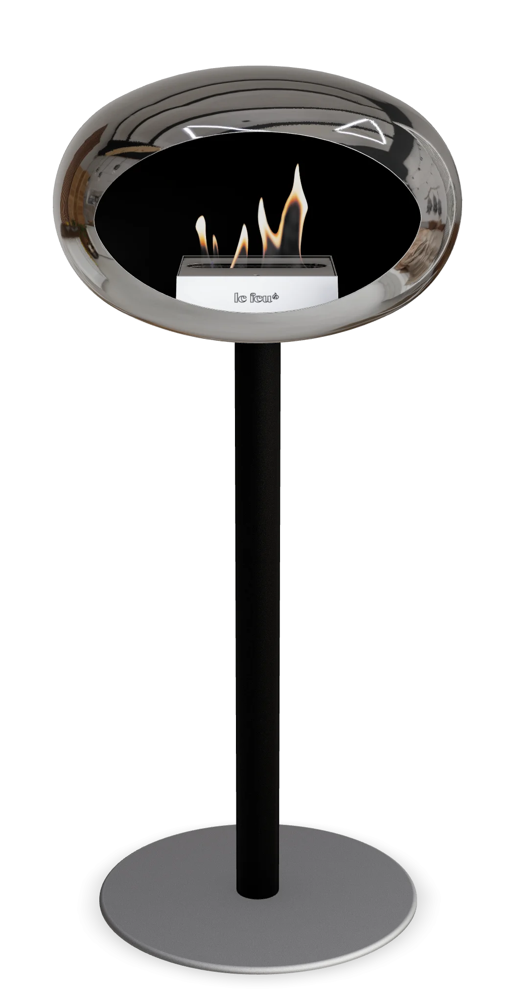 Le Feu Chromed Silver Ground Steel High