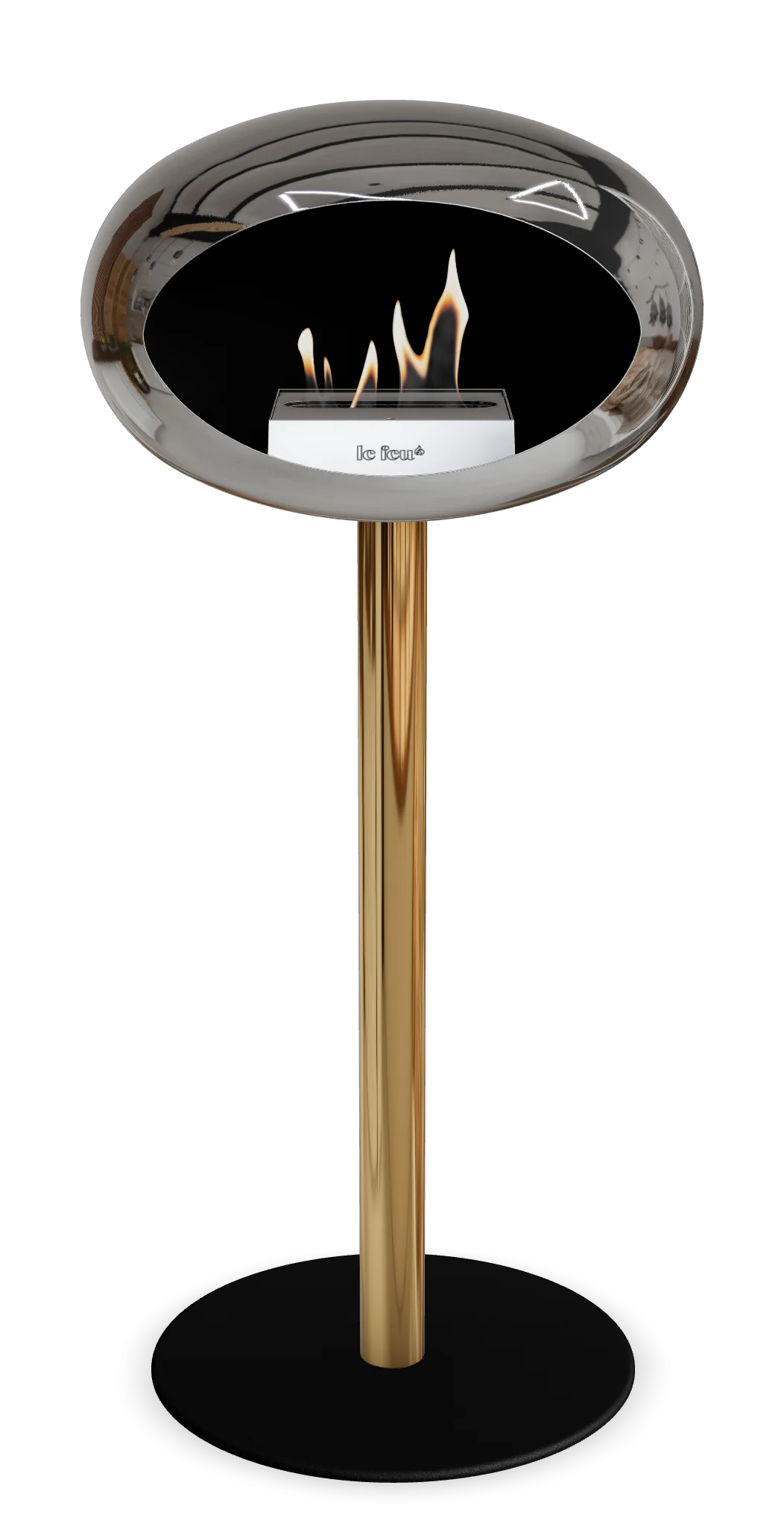 Le Feu Chromed Silver Ground Steel High