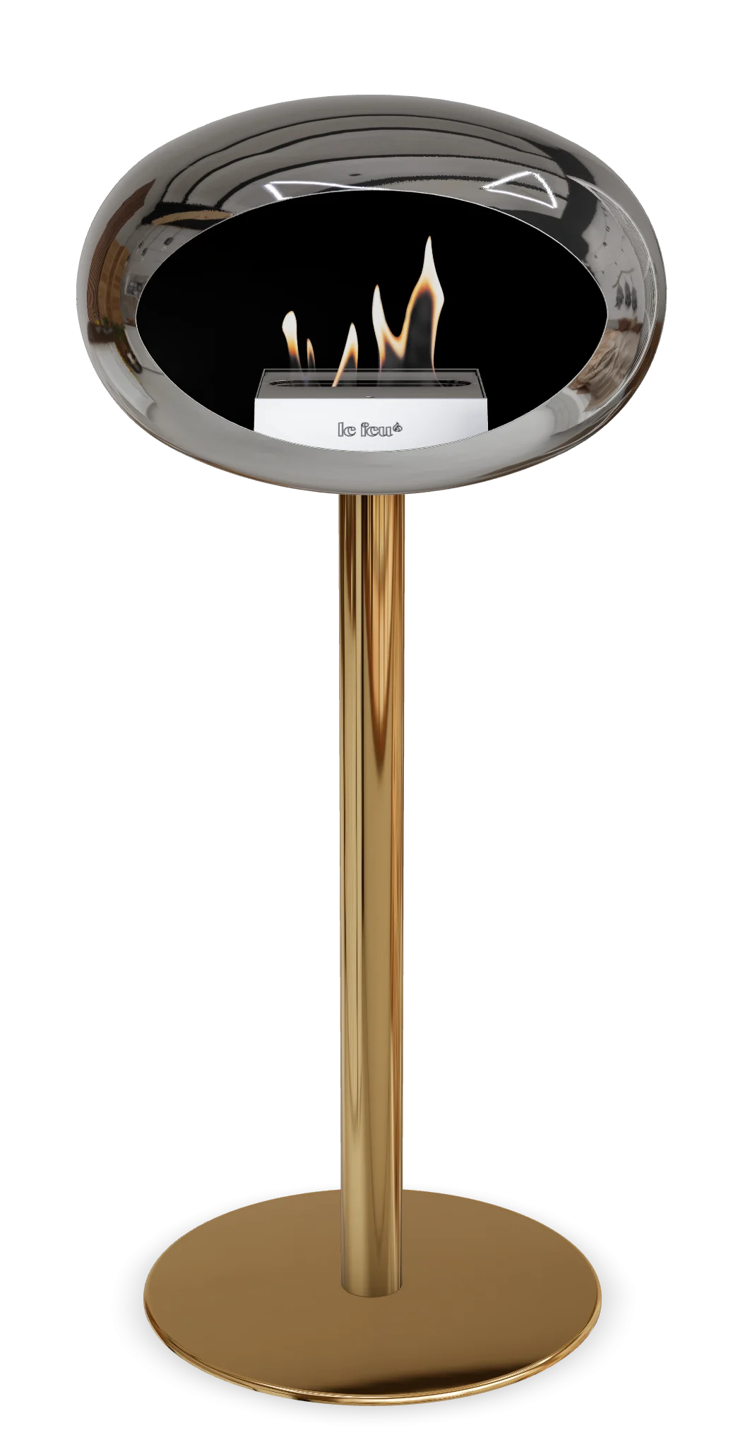 Le Feu Chromed Silver Ground Steel High