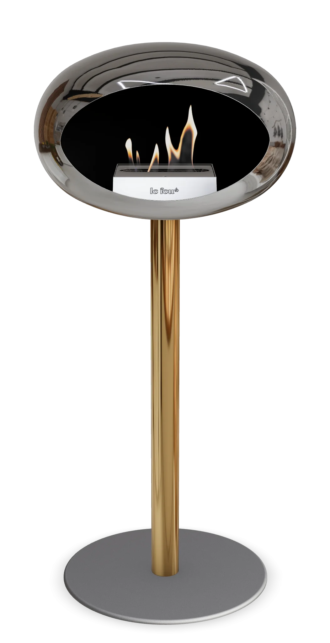 Le Feu Chromed Silver Ground Steel High