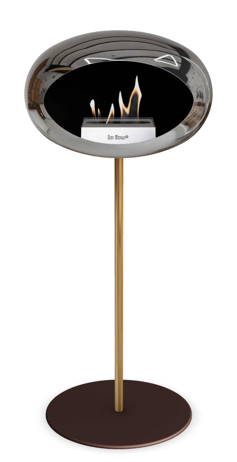 Le Feu Chromed Silver Ground Steel High