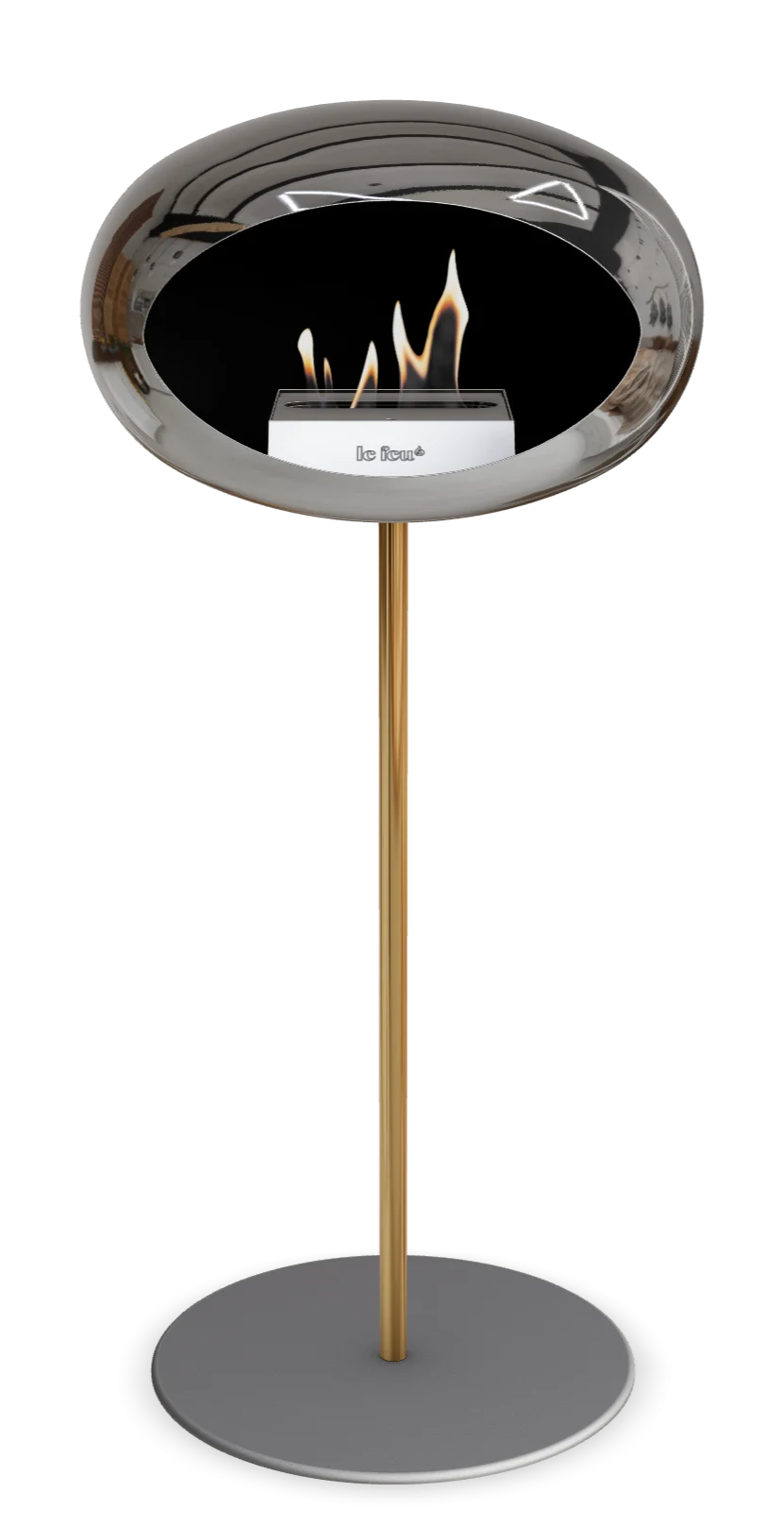 Le Feu Chromed Silver Ground Steel High