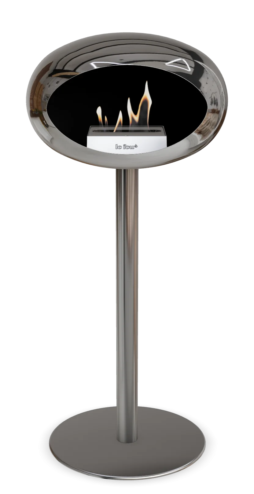 Le Feu Chromed Silver Ground Steel High