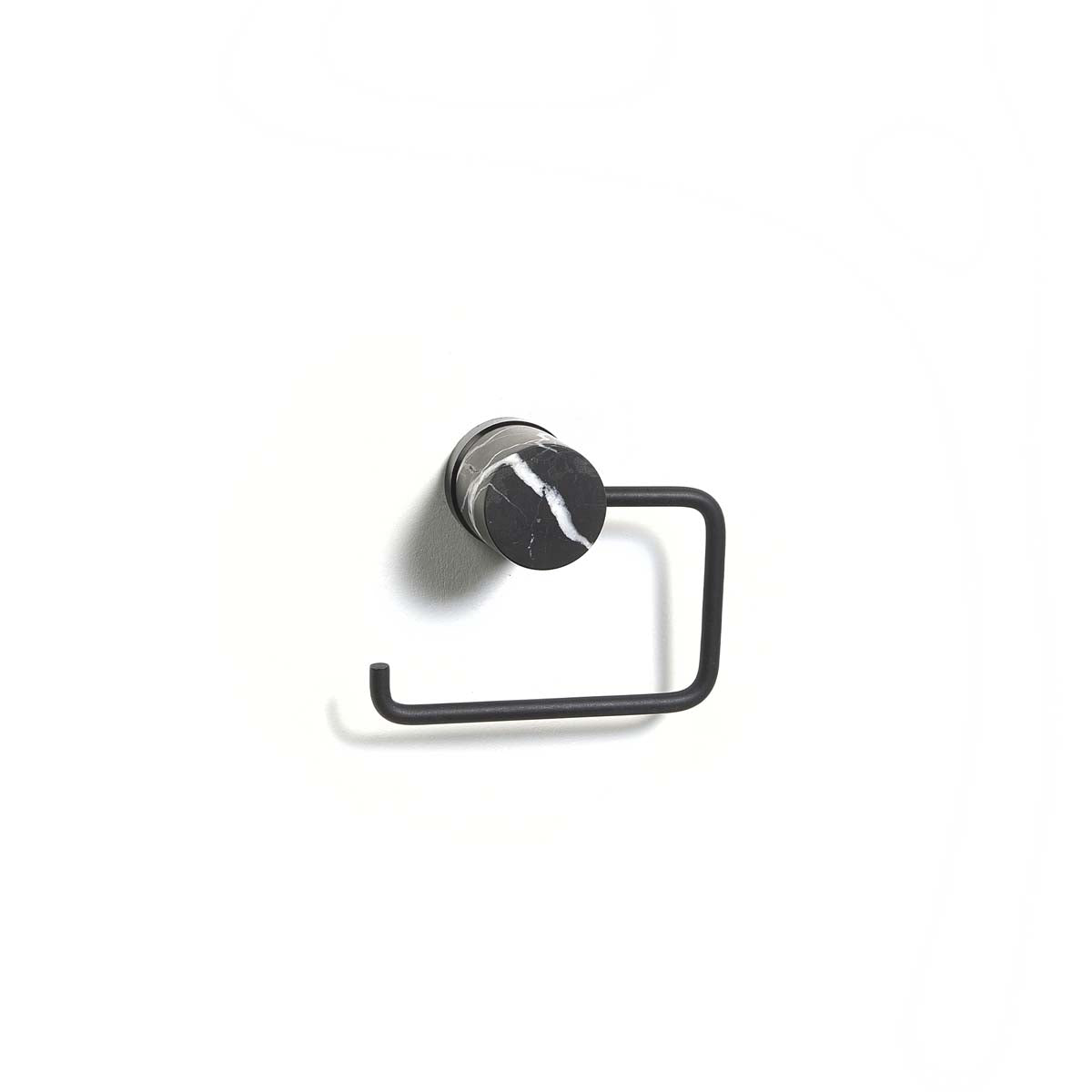 Aquanova NERO Toilettenpapierhalter in Schwarz – Produktansicht.